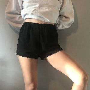 Black dress pant shorts